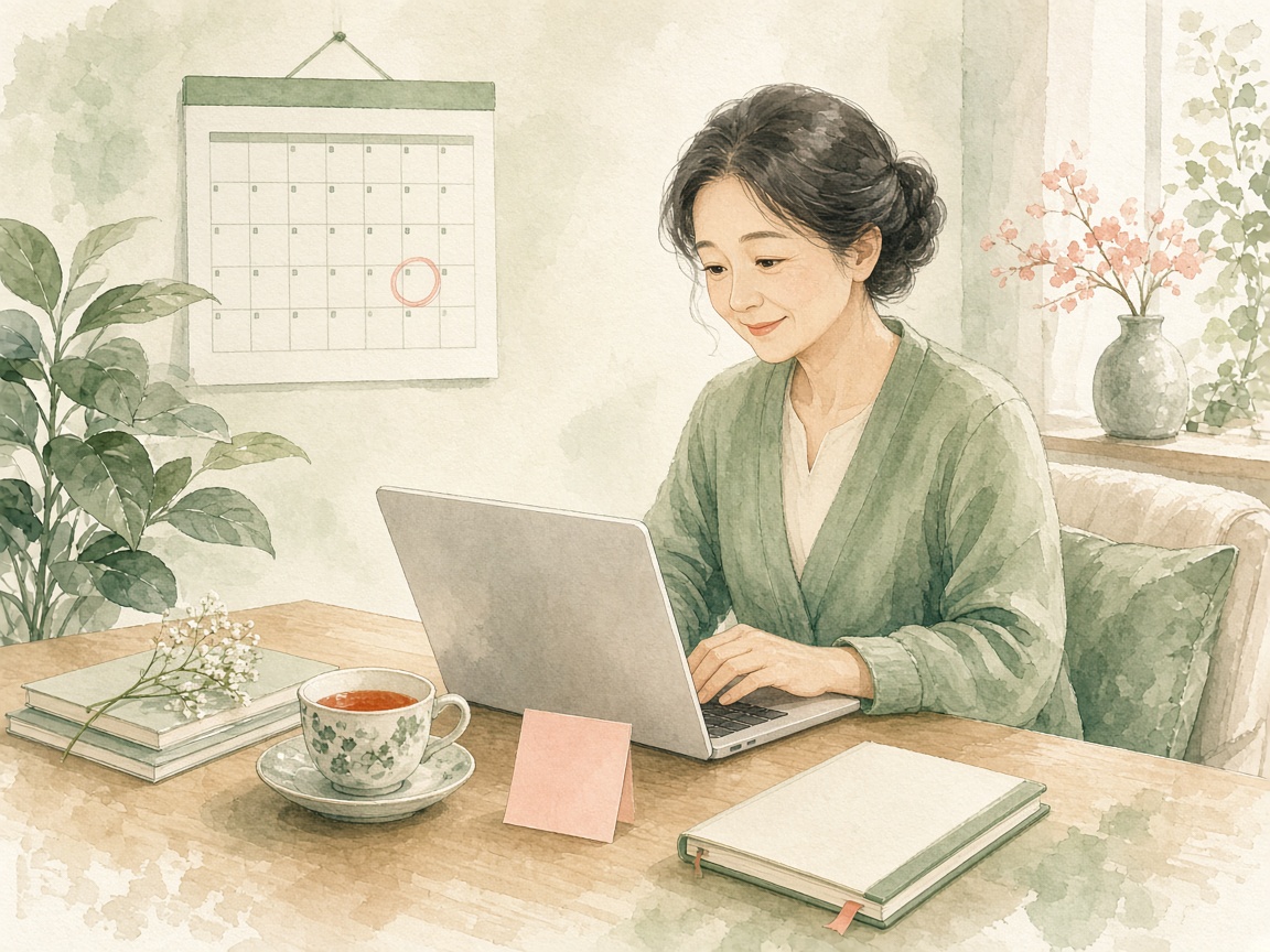 毎週同じ曜日にAIを使う習慣を整えているイラスト